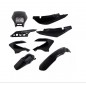 KIT PLASTICOS COMPLETO HONDA NXR 125 BROS- MOTOMEL SKUA NEGRO 8P (NSU)