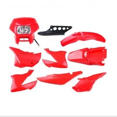 KIT PLASTICOS COMPLETO HONDA NXR 125 BROS /MOTOMEL SKUA ROJO 8P