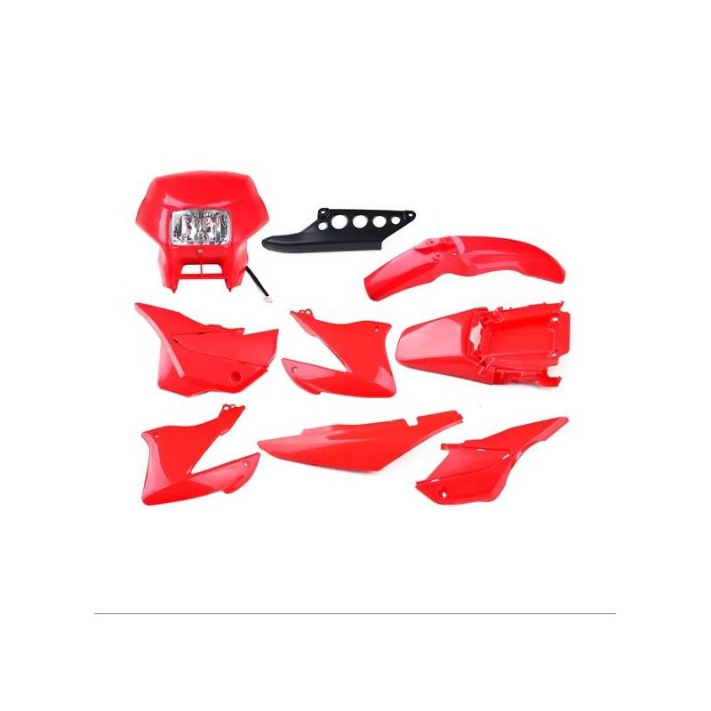 KIT PLASTICOS COMPLETO HONDA NXR 125 BROS /MOTOMEL SKUA ROJO 8P