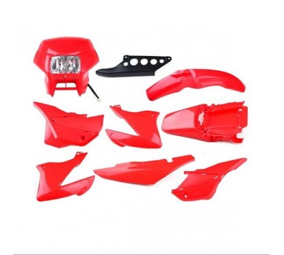 KIT PLASTICOS COMPLETO HONDA NXR 125 BROS /MOTOMEL SKUA ROJO 8P (NSU)