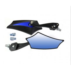 ESPEJO UNIVERSAL NEGRO -  AZUL ZX-2700- 3 VARIAS ROSCAS