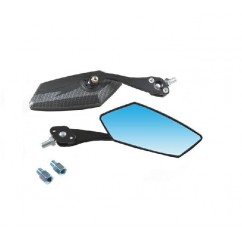 ESPEJO UNIVERSAL NEGRO -  CARBONO ZX-2653- 3 VARIAS ROSCAS