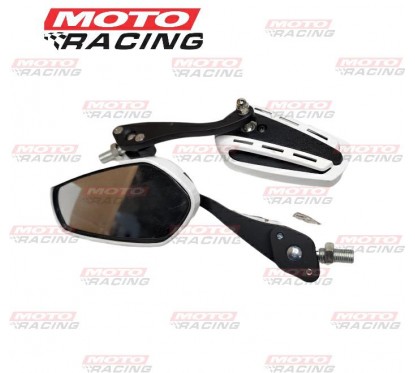 ESPEJO UNIVERSAL BLANCO- NEGRO ZX-2654- 3 VARIAS ROSCAS (NSU)