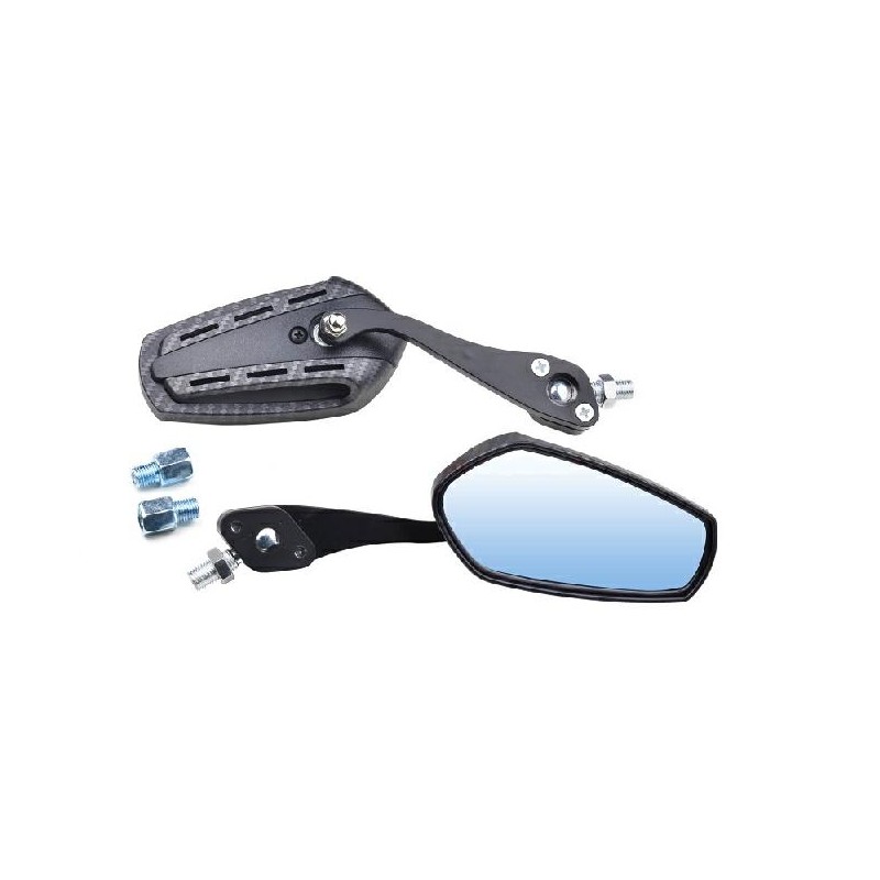 ESPEJO UNIVERSAL CARBONO ZX-2654- 3 VARIAS ROSCAS (NSU)