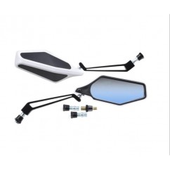 ESPEJO UNIVERSAL BLANCO- NEGRO ZX-2835 VARIAS ROSCAS