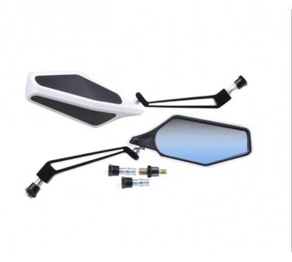 ESPEJO UNIVERSAL BLANCO- NEGRO ZX-2835 VARIAS ROSCAS