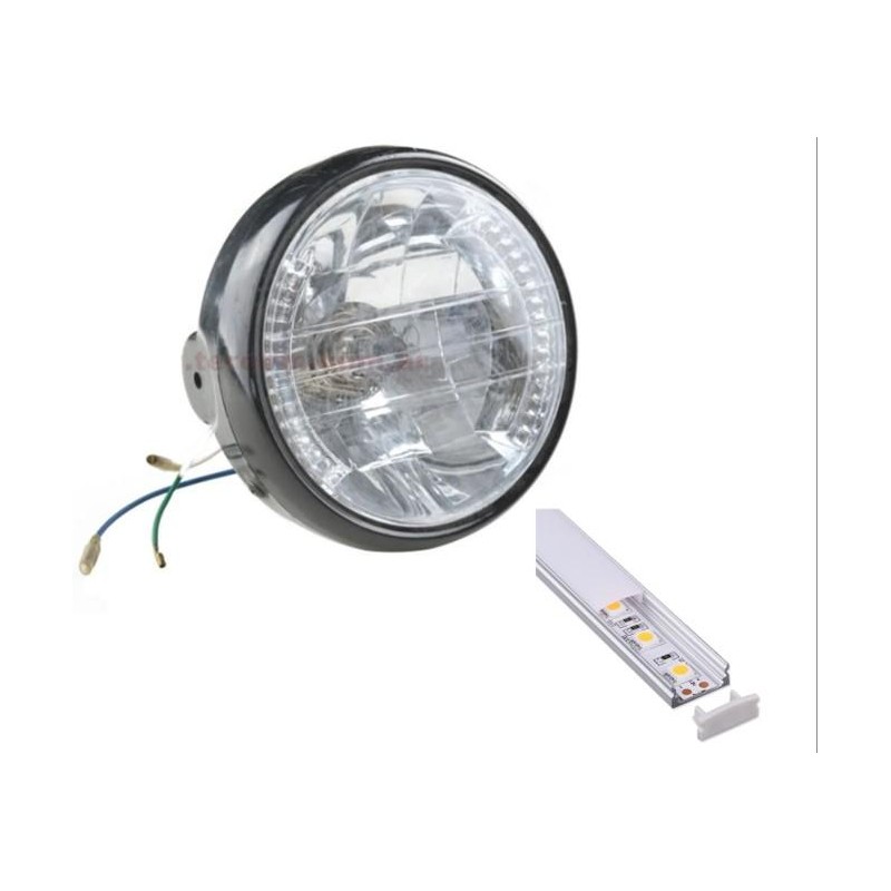 OPTICA DELANTERO HONDA CG TITAN 2000 REDONDO C/26LED