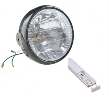 OPTICA DELANTERO HONDA CG TITAN 2000 REDONDO C- 26LED