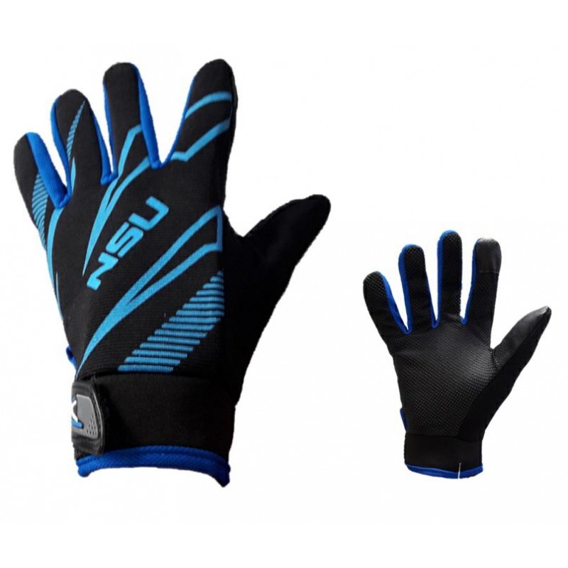 GUANTES S-5 C/TACTIL AZUL C/ NEGRO "M" (NSU)