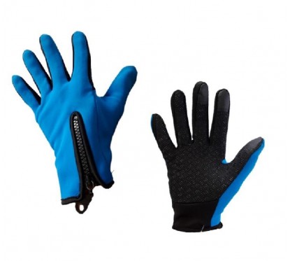 GUANTES TERMICO IMPERMEABLE AZUL CLARO P/TACTIL "S"