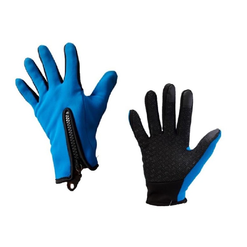 GUANTES TERMICO IMPERMEABLE AZUL CLARO P- TACTIL "M"