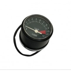 TABLERO UNIVERSAL 12000RPM TIPO CAFE RACE MECANICO NEGRO