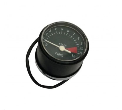 TABLERO UNIVERSAL 12000RPM TIPO CAFE RACE MECANICO NEGRO