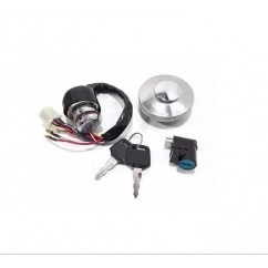 LLAVE CONTACTO SUZUKI AX 100 SET C-  TAPA TANQUE Y CER ASIENTO