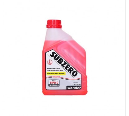 LIQUIDO REFRIGERANTE ANTICONGELANTE PREPAR SUBZERO ROSA WANDER