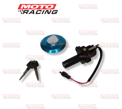 LLAVE CONTACTO HONDA BROS NXR 125 SET C/TAPA TANQUE (OKINOI)