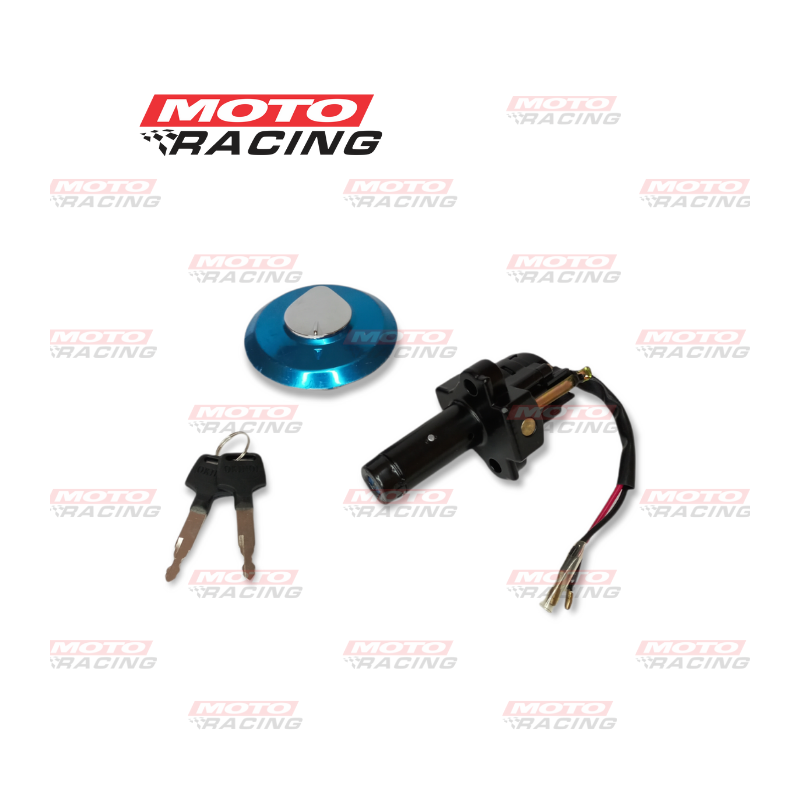 LLAVE CONTACTO HONDA CBX 250 TWISTER SET C/TAPA TANQUE (OKINOI)