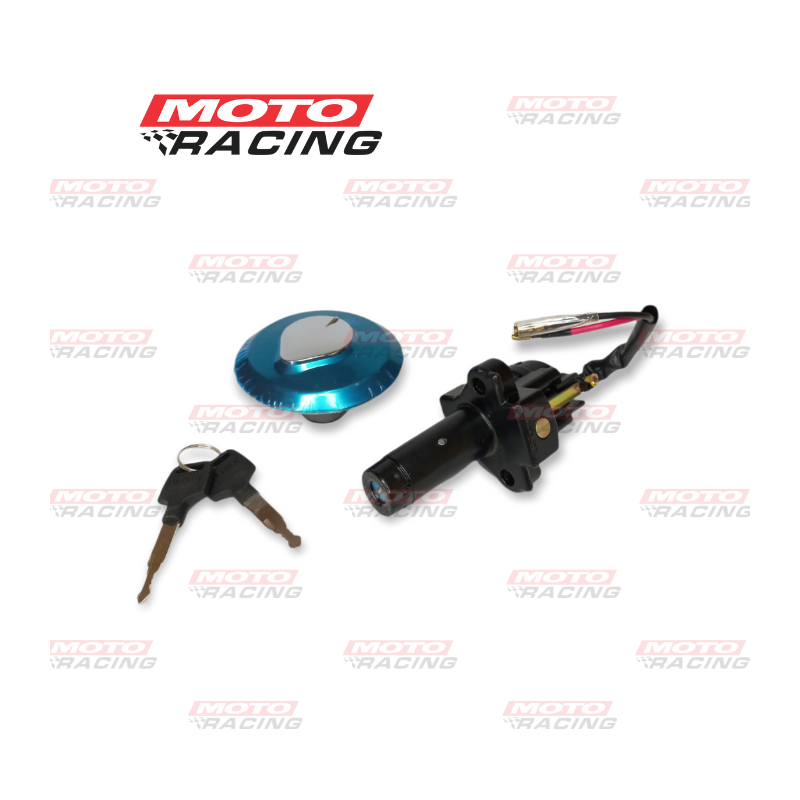 LLAVE CONTACTO HONDA FALCON NX 400 SET C- TAPA TANQUE (OKINOI)