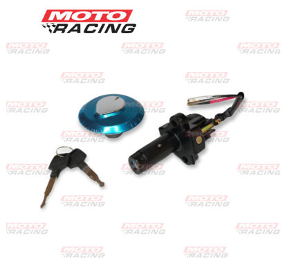 LLAVE CONTACTO HONDA FALCON NX 400 SET C- TAPA TANQUE (OKINOI)