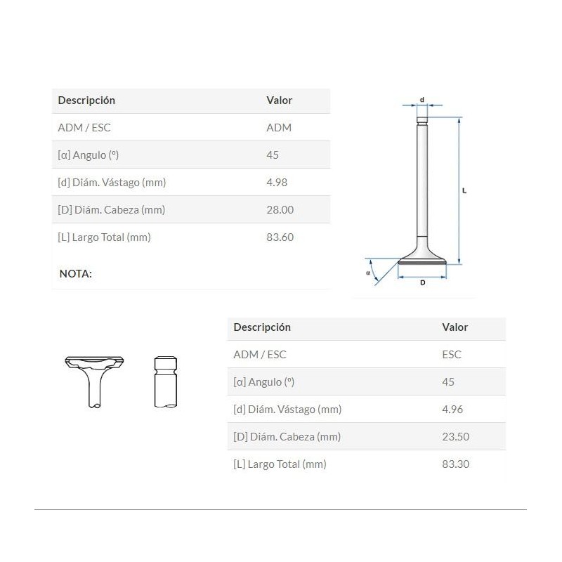 VALVULA ESCAPE HONDA CBX 250 TWISTER- XR 250 TORNADO DOKURA JAP