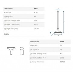 VALVULA ESCAPE HONDA NX 650 -  XR 600 DOKURO JAPON