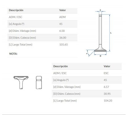 VALVULA ESCAPE HONDA NX 650 -  XR 600 DOKURO JAPON