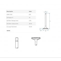 VALVULA ESCAPE YAMAHA XT 225 -  XTZ 250 -  YBR 250 FAZER JAPON