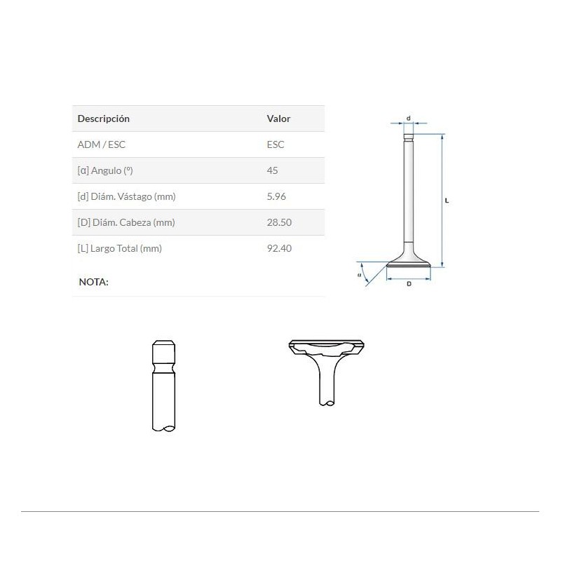 VALVULA ESCAPE YAMAHA XT 225 -  XTZ 250 -  YBR 250 FAZER JAPON