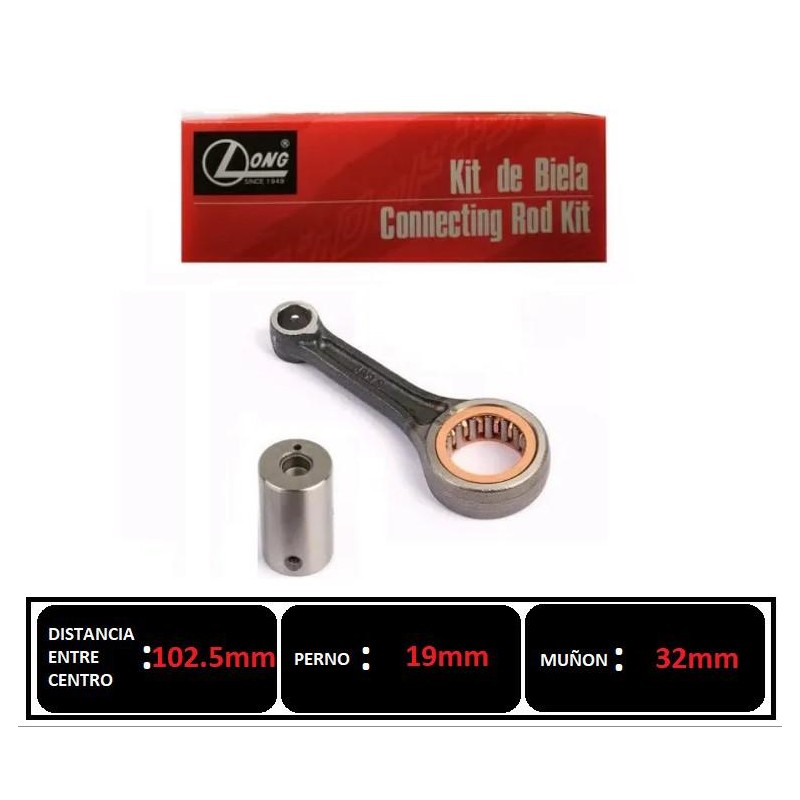 BIELA HONDA XR 250 TORNADO-  CBX 250 TWSITER P- 19mm (LONG JAPON)