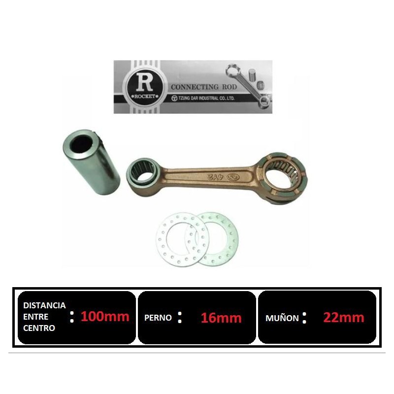 BIELA TAMAHA RX 125- DT 125 M- NUEVO ROCKET TAIWAN