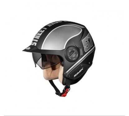 CASCO DERBY GRIED NEGRO -  GRIS MATE ABIERTO SMK "L"