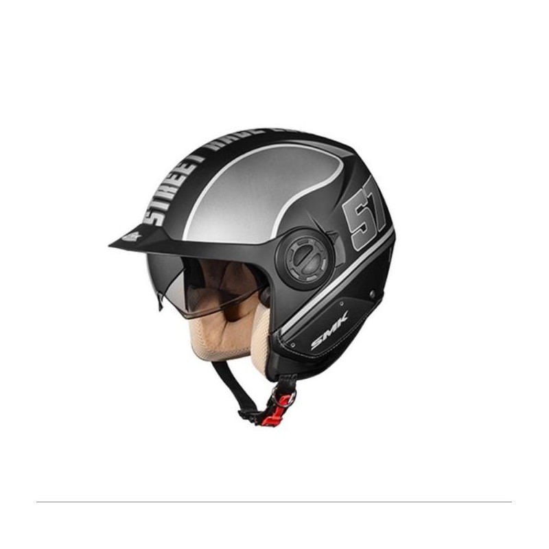 CASCO DERBY GRIED NEGRO -  GRIS MATE ABIERTO SMK "XL"