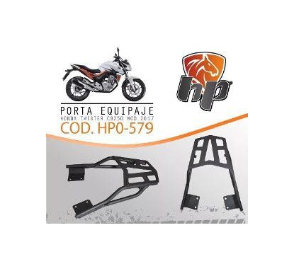 PORTA EQUIPAJE TRASERO HONDA CB 250 TWISTER 17 NEGRO (HP)