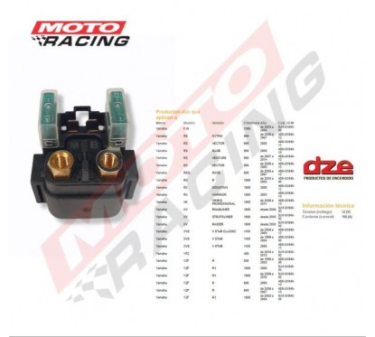RELAY ARRANQUE YAMAHA YBR 125 -  250 C-  FUSIBLE (DZE)