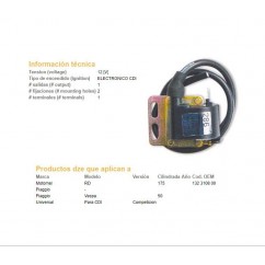 BOBINA ALTA MOTOMEL RD 175 C- ENC CDI (DZE)