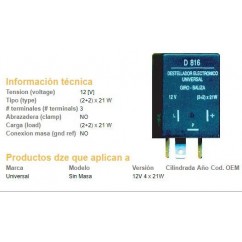 DESTELLADOR ELECTRICO 12v 3 TERMINALES S- ABRAZADERA