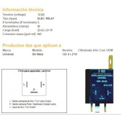 DESTELLADOR ELECTRICO 12v 3 TERMINALES C/ABRAZADERA