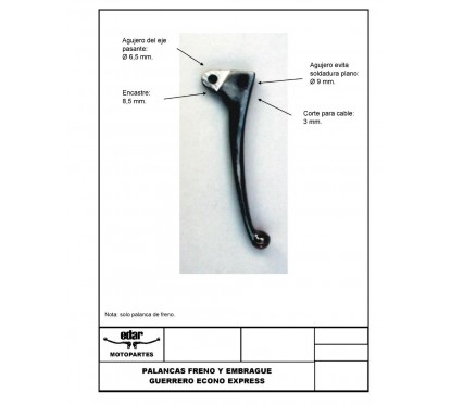 MANIJA FRENO GUERRERO G-50 SUPER ECONO (EDAR)