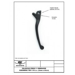 MANIJA FRENO GILERA SMASH 110 FRENO DISCO S- INTERNO (EDAR)