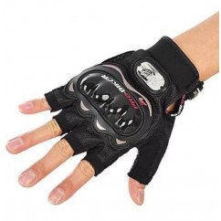 GUANTES PRO BIKER SIN DEDO NEGRO "M"