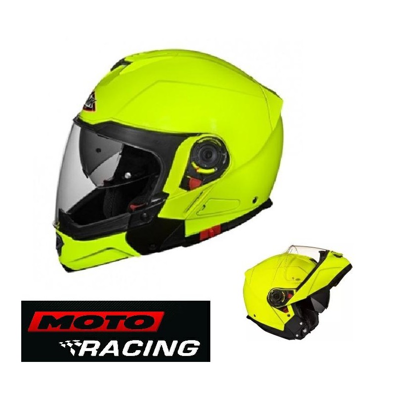 CASCO GLIDE CLASSIC AMARILLO FLUOR REBATIBLE D/VISOR SMK "L"