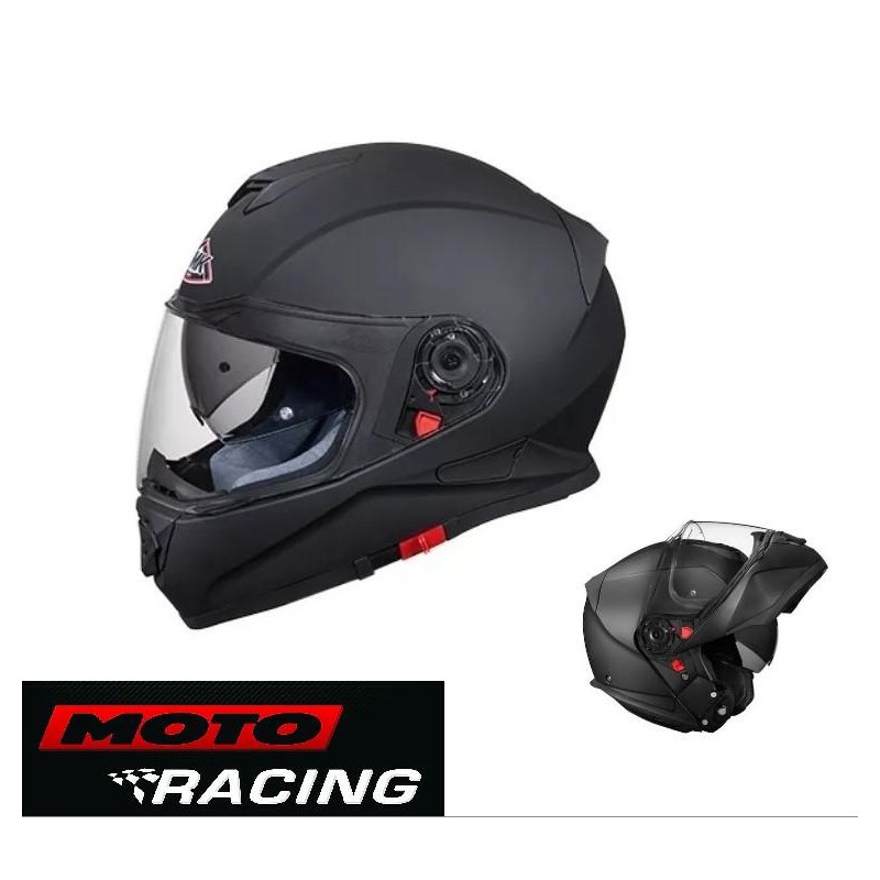 CASCO GLIDE CLASSIC NEGRO MATE REBATIBLE D/VISOR SMK "M"