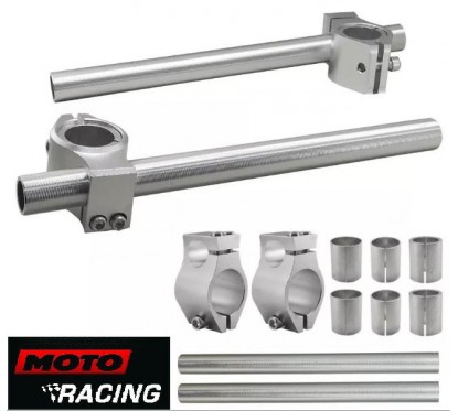 SEMI MANILLAR TIPO CAFE RACE / PICADAS 26MM A 33MM PLATA