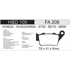 PASTILLA FRENO BAJAJ ROUSER 200 TRASERA FA208 PA100