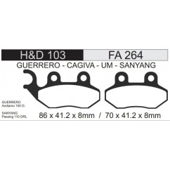 PASTILLA FRENO CORVEN TRIAX -  CAGIVA PASSING 110 DRL  FA264