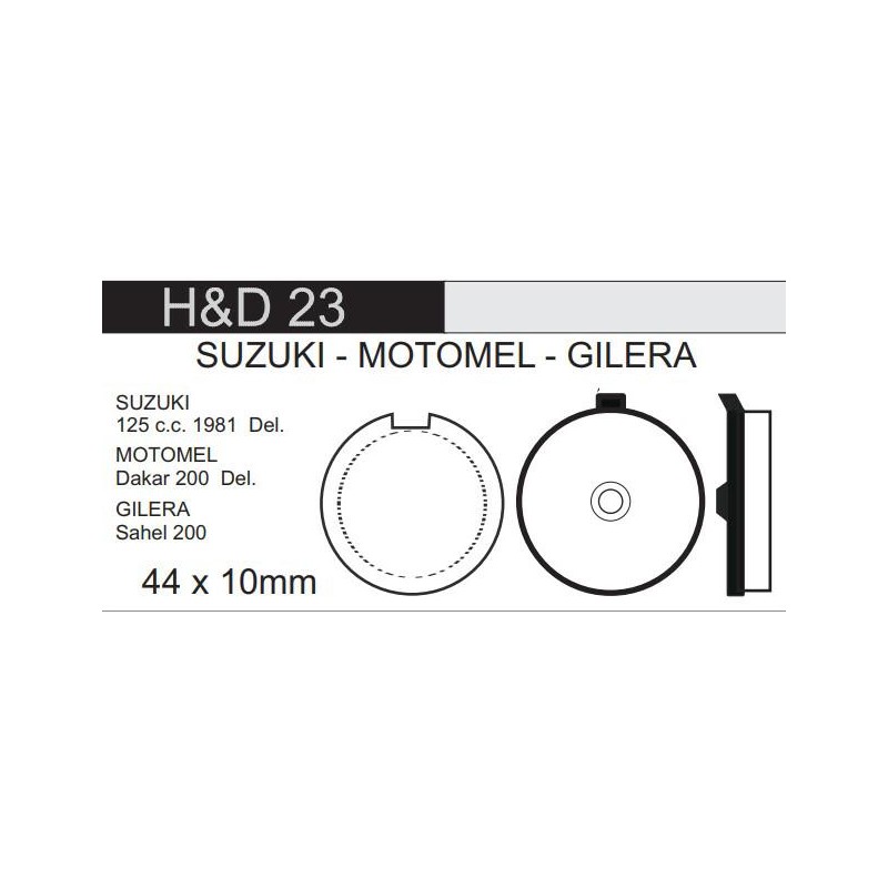 PASTILLA FRENO SUZUKI 125 Mod. 81 - ZANELLA ZTT 200