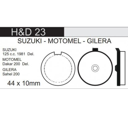 PASTILLA FRENO SUZUKI 125 Mod. 81 - ZANELLA ZTT 200