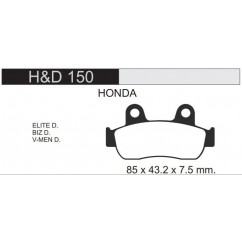 PASTILLA FRENO HONDA V-MEN -  ELITE -  BIZ 125 DELANTERO