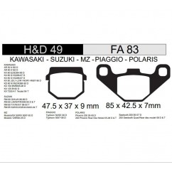 PASTILLA FRENO KAWASAKI KX 80- 100- 125- 250 DELANTERA FA83