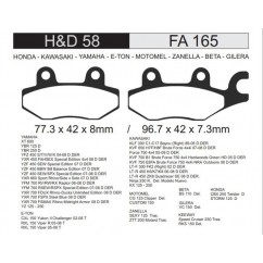 PASTILLA FRENO SUZUKI RM 125-  YBR 125 - 250 DELANTERO FA165